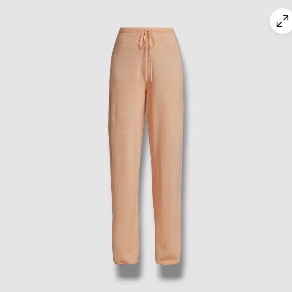 Leset Peach Knit Wool Blend Zoe Drawstring Pants Size Small